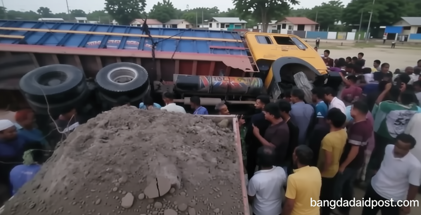 নীলফামারীতে ট্রাক উল্টে নিহত ২
