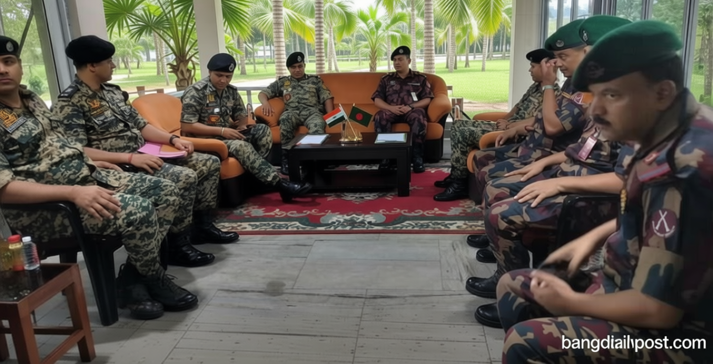 সীমান্তে বেড়া নির্মাণ নিয়ে উত্তেজনা, বিজিবি-বিএসএফের পতাকা বৈঠক