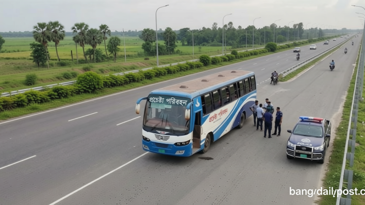 বাসে হঠাৎ ব্রেক, দরজা দিয়ে ছিটকে পড়ে যাত্রীর মৃত্যু