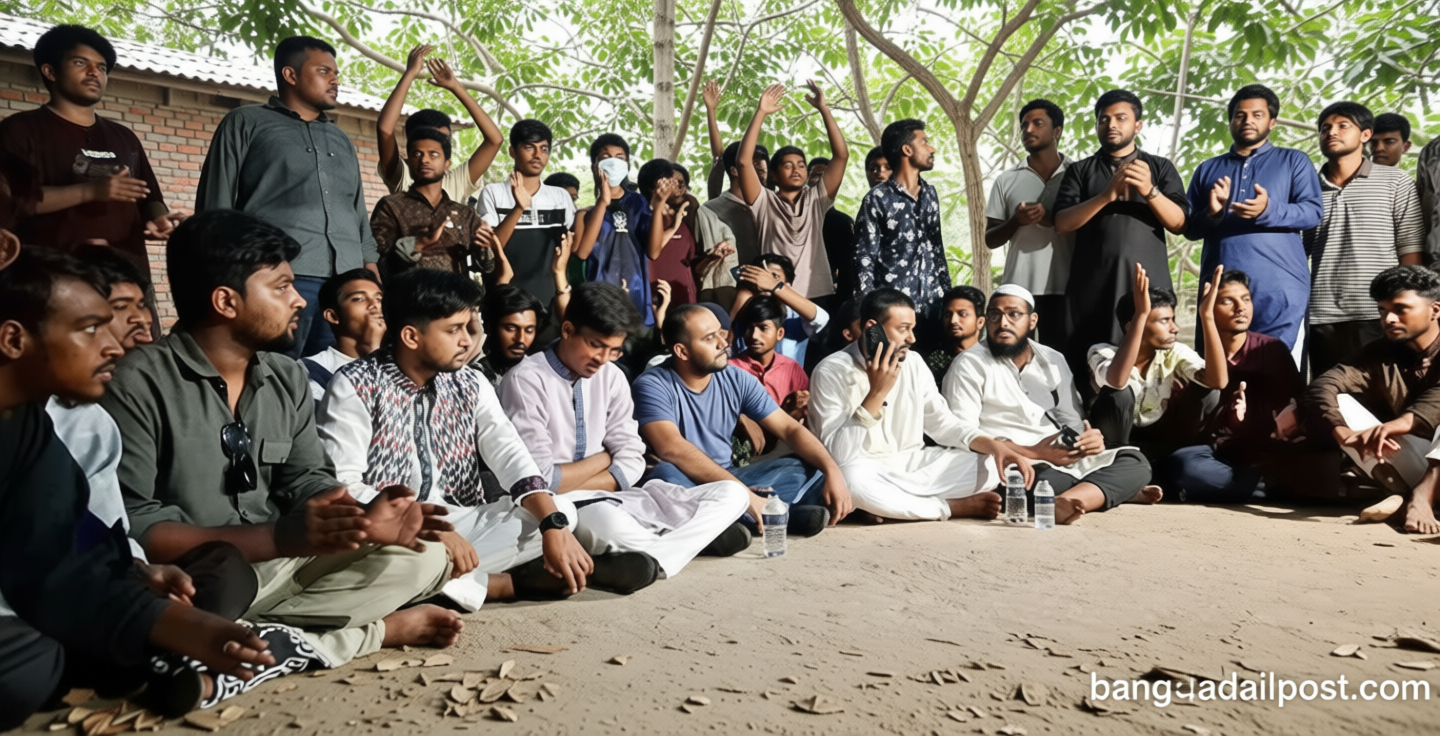 ঝিনাইদহ / মামলা না নেওয়ার অভিযোগ, থানার সামনে বসে পড়লেন নাসীরুদ্দীন পাটওয়ারী
