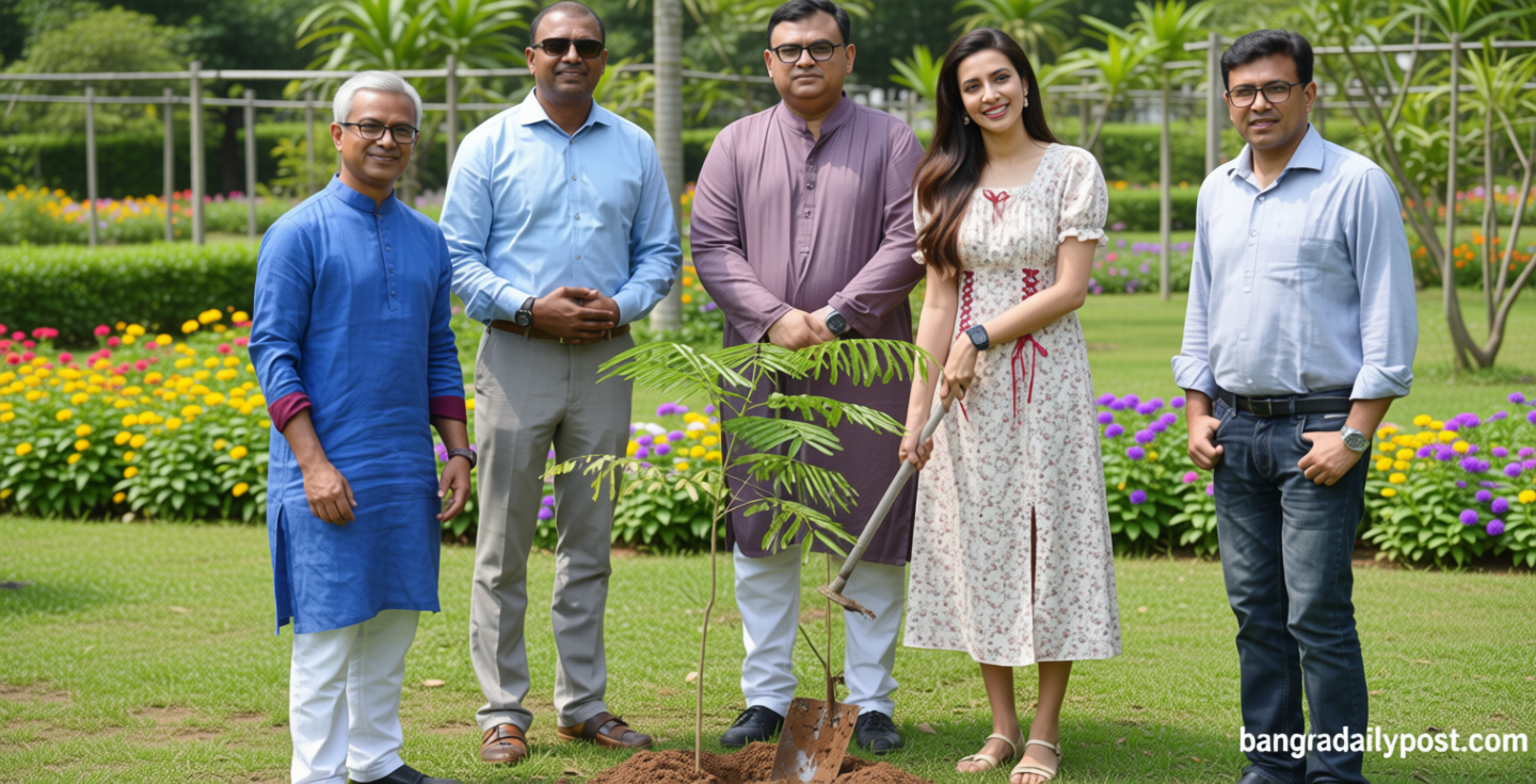 ছুটি রিসোর্টের আয়োজনে বৃক্ষরোপণে মিম