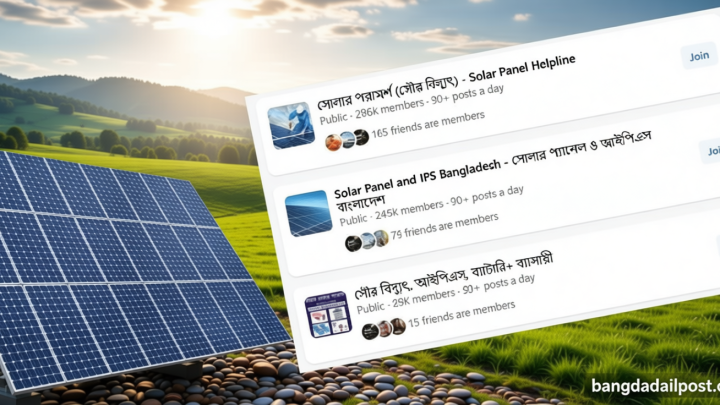ফেসবুক গ্রুপেই মিলছে সৌরবিদ্যুতের সমাধান
