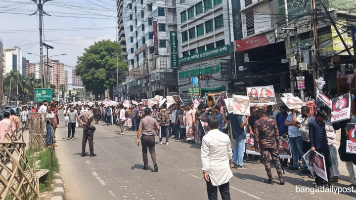 নয়াপল্টনে প্রধানমন্ত্রীর আগমন ঘিরে বিএনপি নেতাকর্মীদের ভিড়