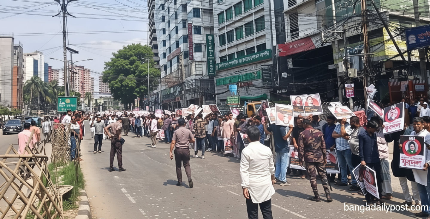 নয়াপল্টনে প্রধানমন্ত্রীর আগমন ঘিরে বিএনপি নেতাকর্মীদের ভিড়