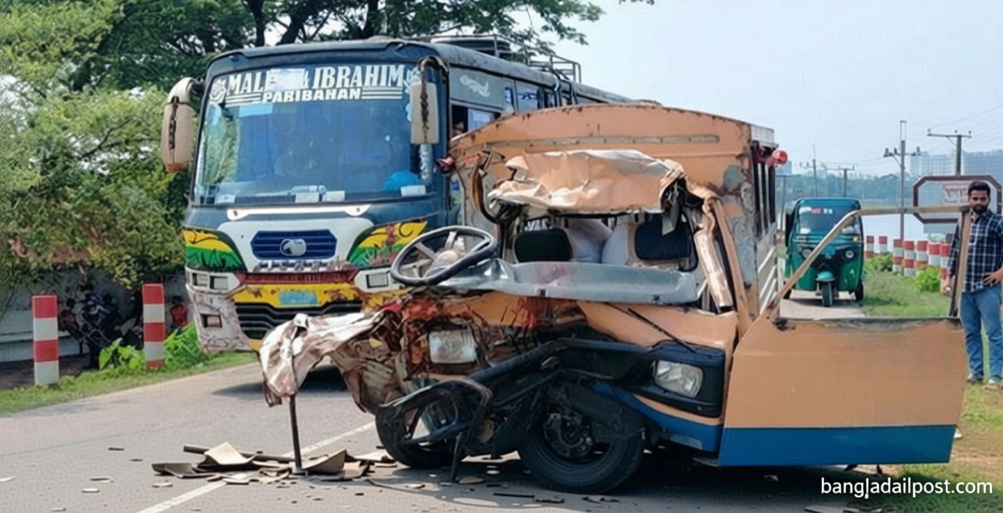 কর্ণফুলীতে উল্টো পথে আসা বাস ধাক্কা দিলো লেগুনায়, তিনজন নিহত