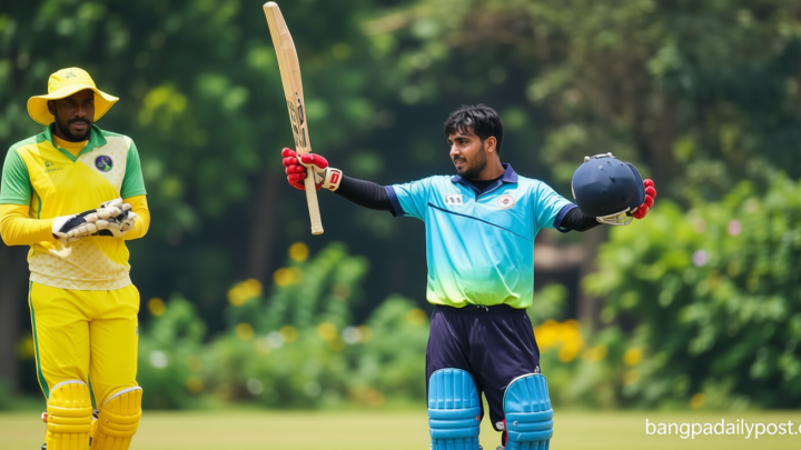 চার-ছক্কার ঝড়ে টি-টোয়েন্টির দ্বিতীয় সর্বোচ্চ ইনিংস এখন হামজার দখলে