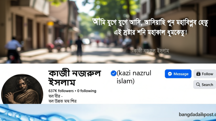 বিদ্রোহী কবির ফেসবুক পেজটি ভেরিফায়েড