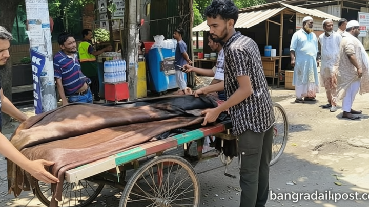 কোরবানির চামড়া সংগ্রহ চলছে, দামে খুশি নন ফড়িয়ারা