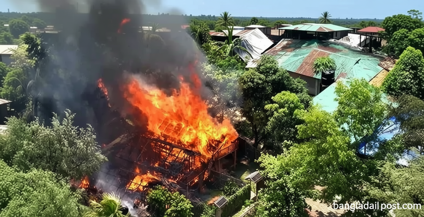 ছাত্রদল নেতার রিসোর্টে আগুন, ৬০-৭০ লাখ টাকার ক্ষতি
