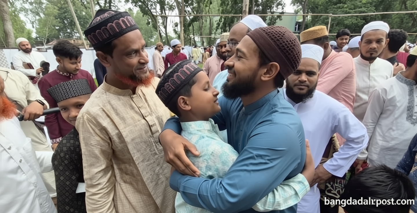 বাবার সঙ্গে ঈদের নামাজে মুশফিক, মায়ানের জন্য আফসোস দাদুর