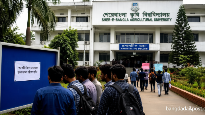 সেশনজটের শঙ্কা / আবেদন করলেই পরীক্ষা স্থগিত: ভেঙে পড়ছে শেকৃবির একাডেমিক শৃঙ্খলা