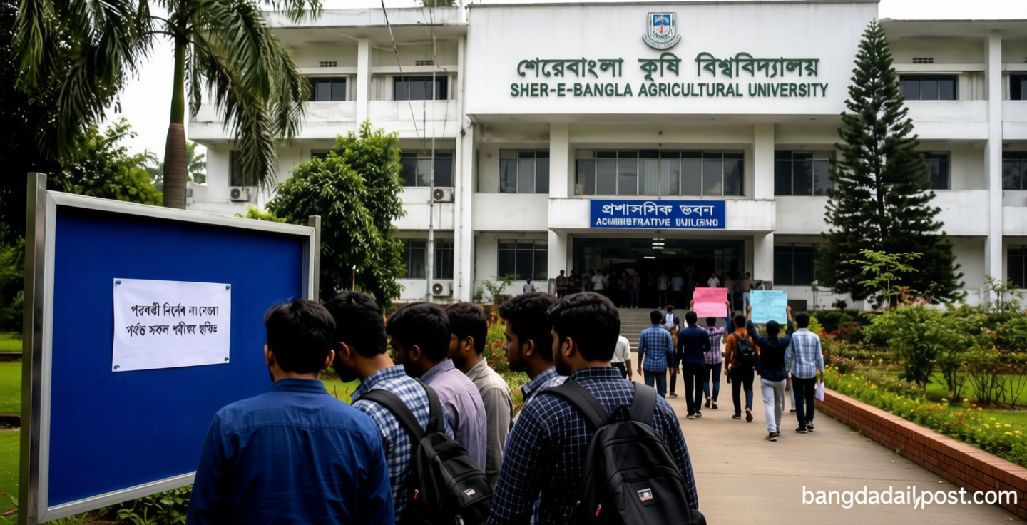 সেশনজটের শঙ্কা / আবেদন করলেই পরীক্ষা স্থগিত: ভেঙে পড়ছে শেকৃবির একাডেমিক শৃঙ্খলা