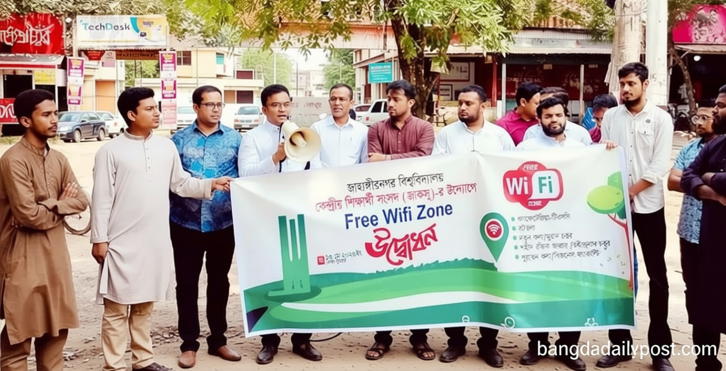 জাকসুর উদ্যোগে ৫ স্থানে ওয়াইফাই জোন স্থাপন