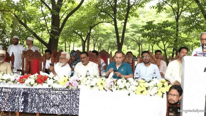 গঙ্গার পানির ন্যায্য হিস্যার দাবিতে রাজশাহীতে গণজমায়েত