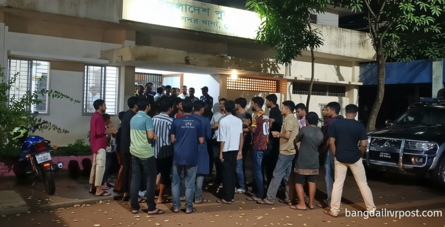 গৃহবধূকে ধর্ষণের অভিযোগে বাড়িওয়ালাকে গণপিটুনি, থানায় বিক্ষোভ