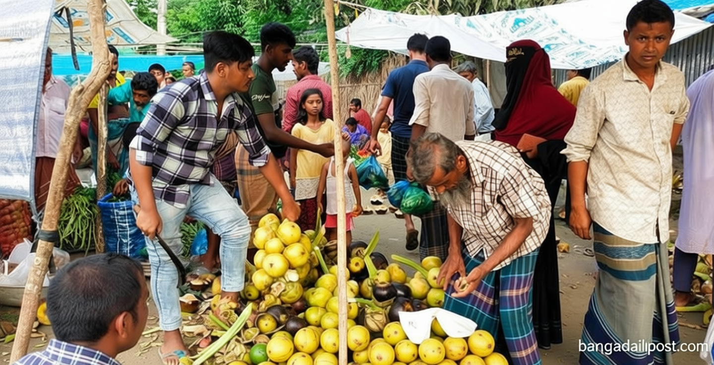 রাজশাহীতে তীব্র দাবদাহে চাহিদা বাড়ছে তালশাঁসের