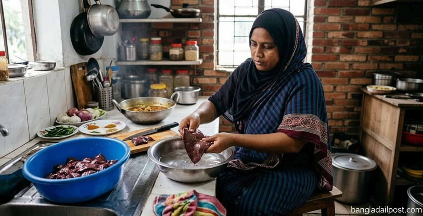 যেভাবে কলিজা পরিষ্কার করলে স্বাদ নষ্ট হবে না