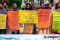 জাবিতে চলা আন্দোলনে সংহতি জানিয়ে জবি শিক্ষার্থীদের মৌন মিছিল
