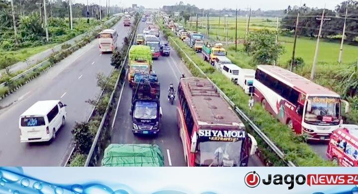ঢাকা-টাঙ্গাইল-যমুনা সেতু মহাসড়কে ১৫ কিলোমিটার ধীরগতি