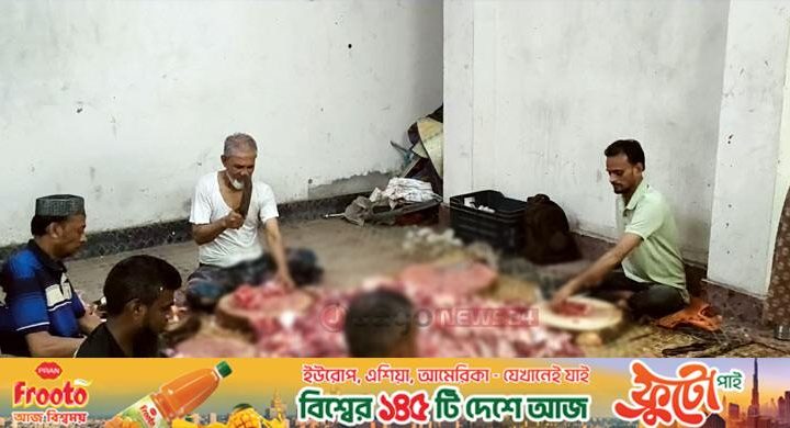 মামা-ভাগনের জাদু, দেড় ঘণ্টায় কোরবানির দুই গরু কাটা শেষ!