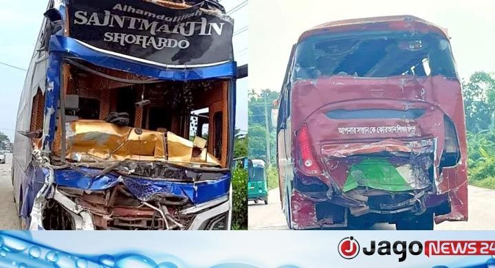 দাঁড়িয়ে থাকা বাসে আরেক বাসের ধাক্কা, নিহত ২