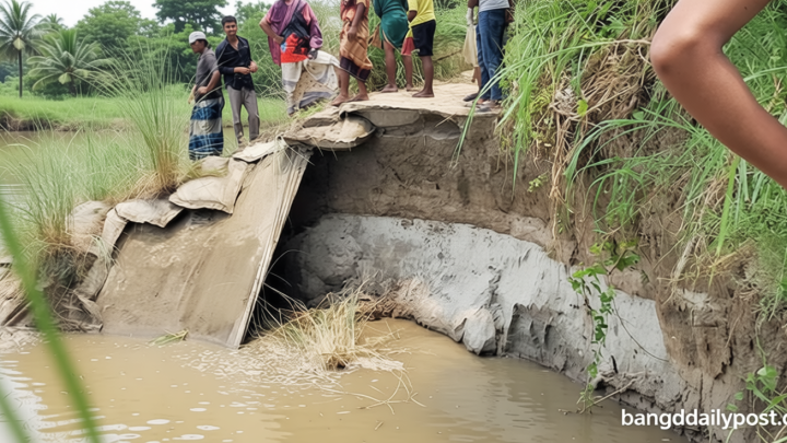 যমুনায় পানি বাড়তেই ভাঙতে শুরু করেছে চরাঞ্চল