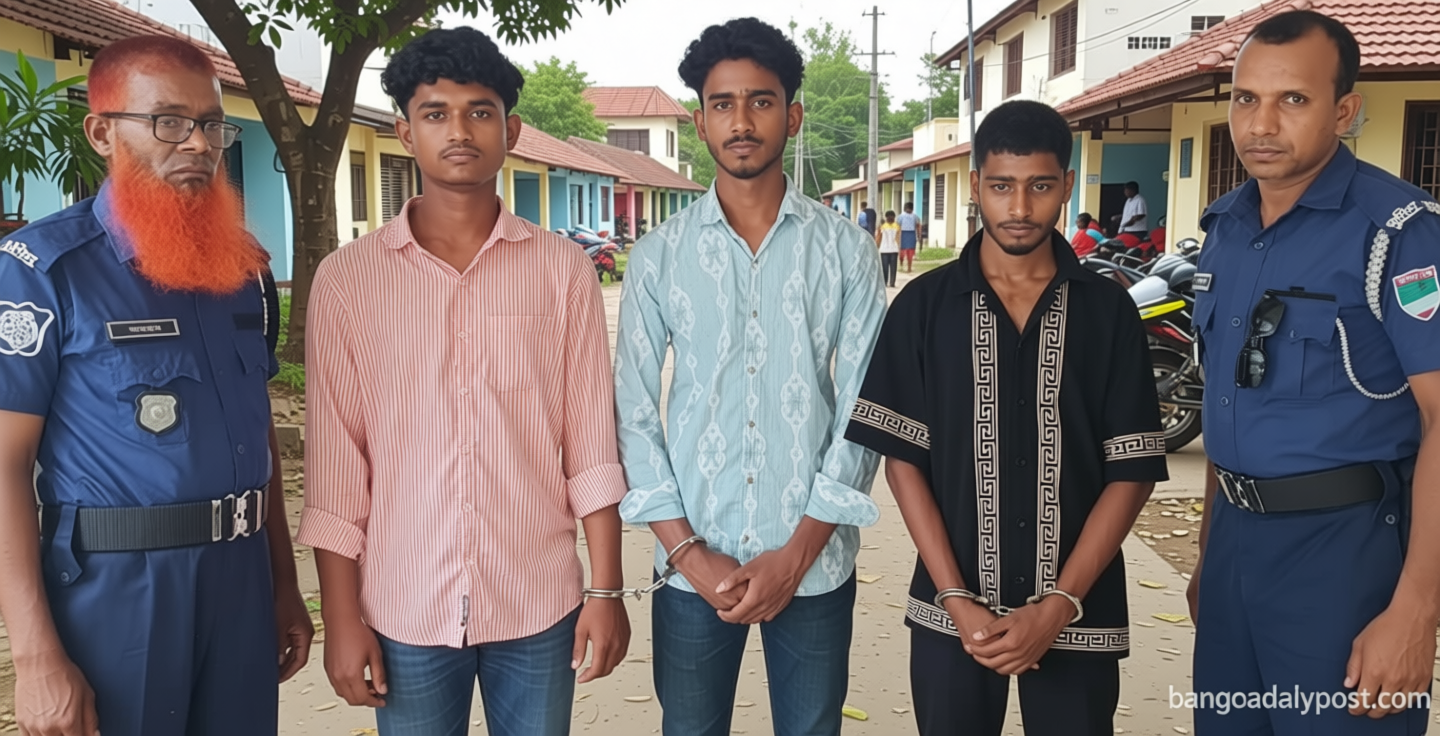মদপানে মাতলামি, তিন যুবকের ঠাঁই হলো কারাগারে