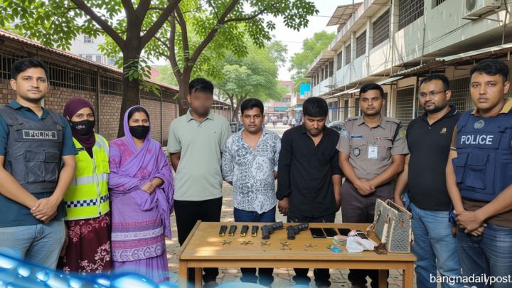 শীর্ষ সন্ত্রাসী ‘অটো সজল’সহ গ্রেফতার ৪, থানার লুট হওয়া অস্ত্র উদ্ধার