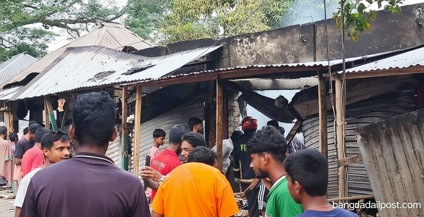 বাজারে লাগা আগুন নেভানোর সময় সিলিন্ডার বিস্ফোরণ, প্রাণ গেলো একজনের