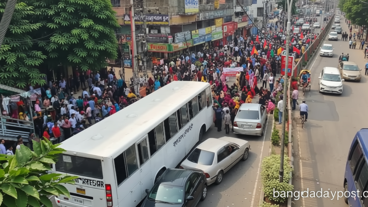 পোশাক কারখানা বন্ধের প্রতিবাদে কচুক্ষেতে সড়ক অবরোধ