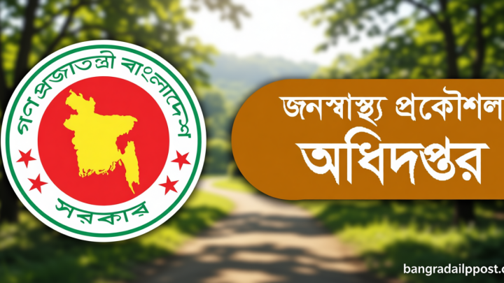 জনস্বাস্থ্য প্রকৌশল অধিদপ্তরে ২৮০ জনের নিয়োগ, আবেদন ফি ৫৬ টাকা