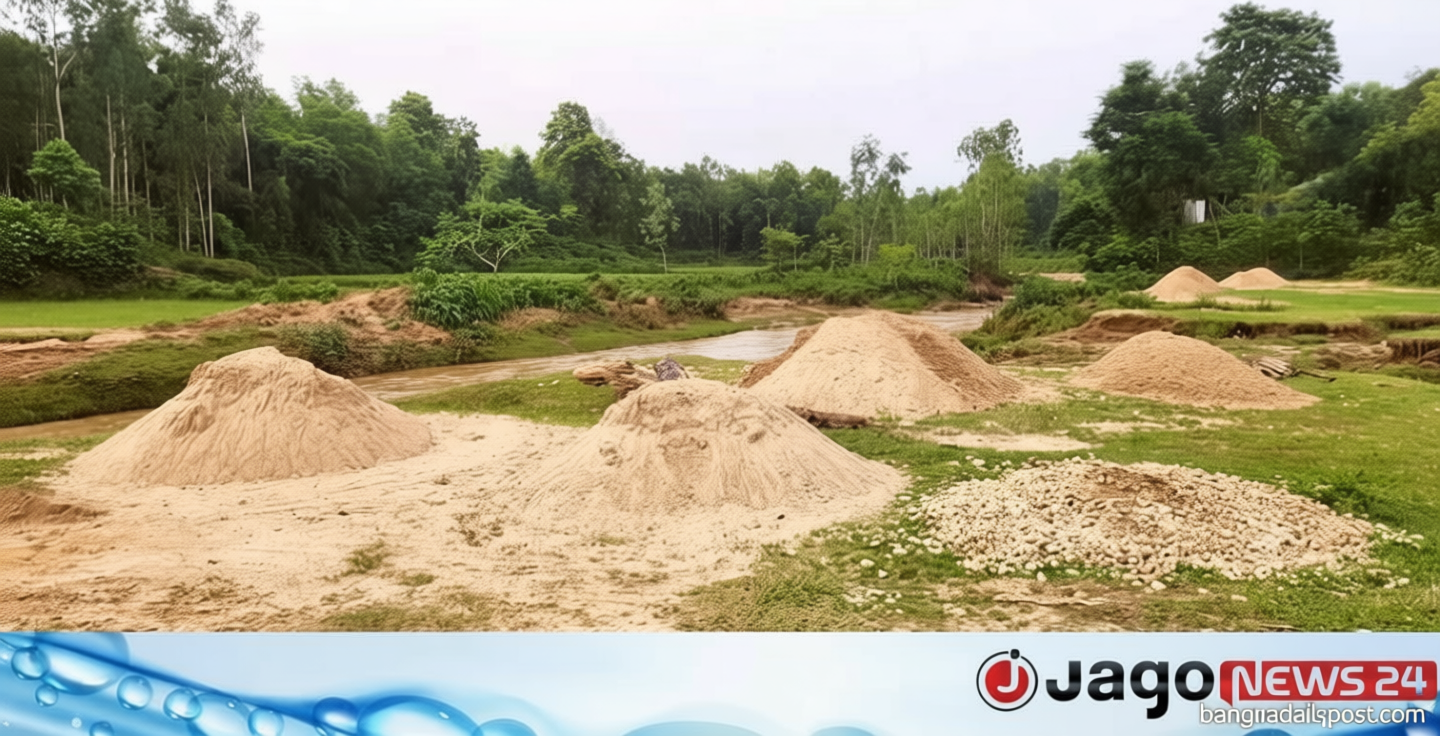 গারো পাহাড়ে থামছেই না অবৈধ বালু উত্তোলন