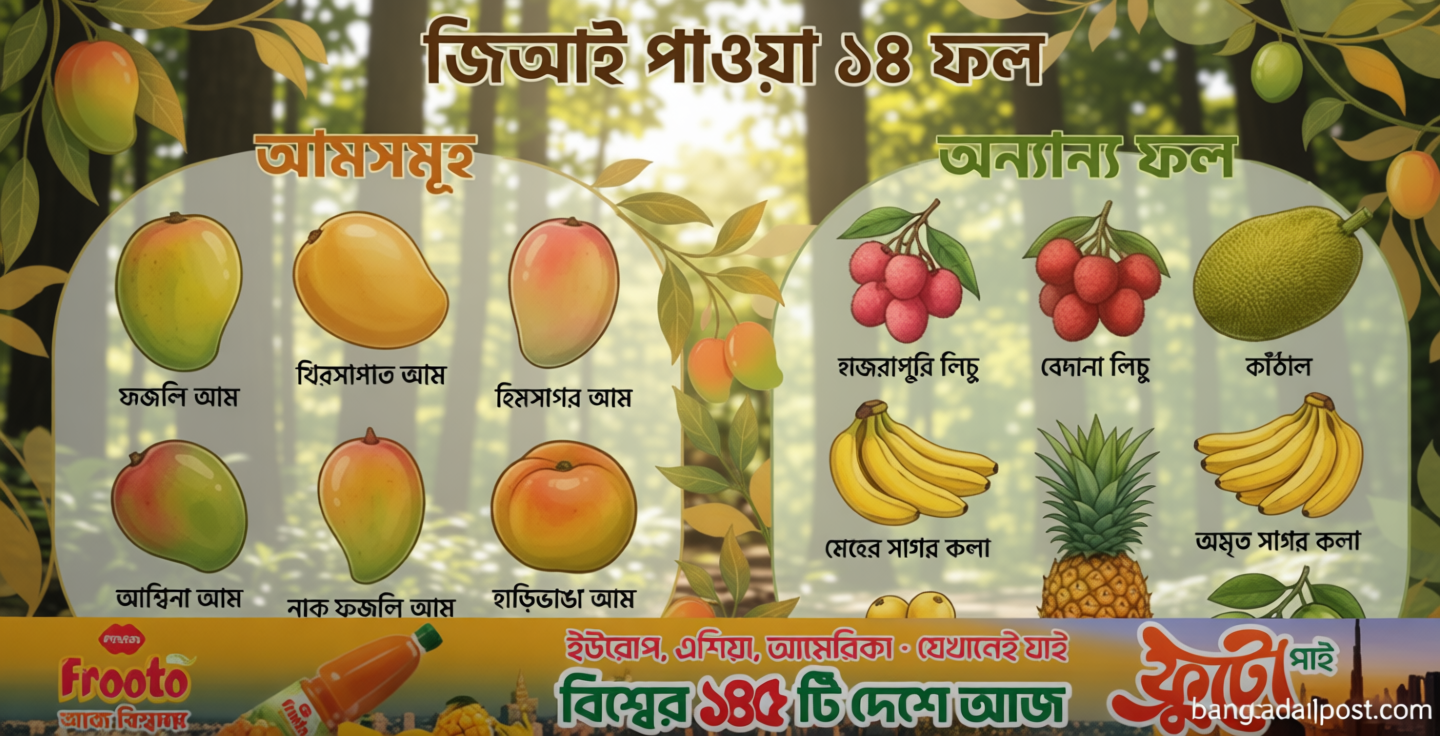 দেশের ১৪ ফলে জিআই সনদ, ব্র্যান্ডিং-অর্থনীতিতে নতুন আশা
