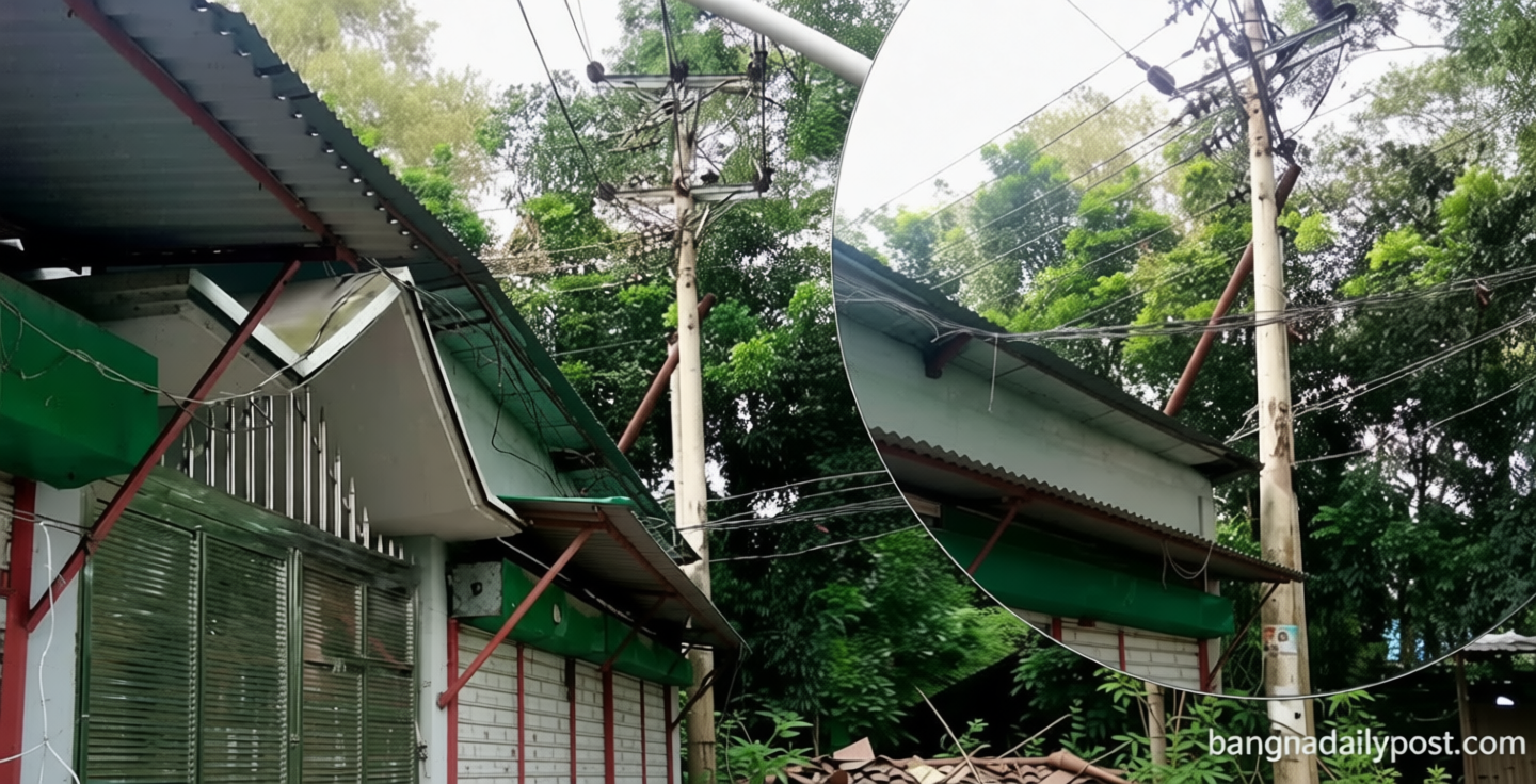 মাথার ওপর ‘মৃত্যু ফাঁদ’, ঝুঁকিতে কয়েকশ পরিবার