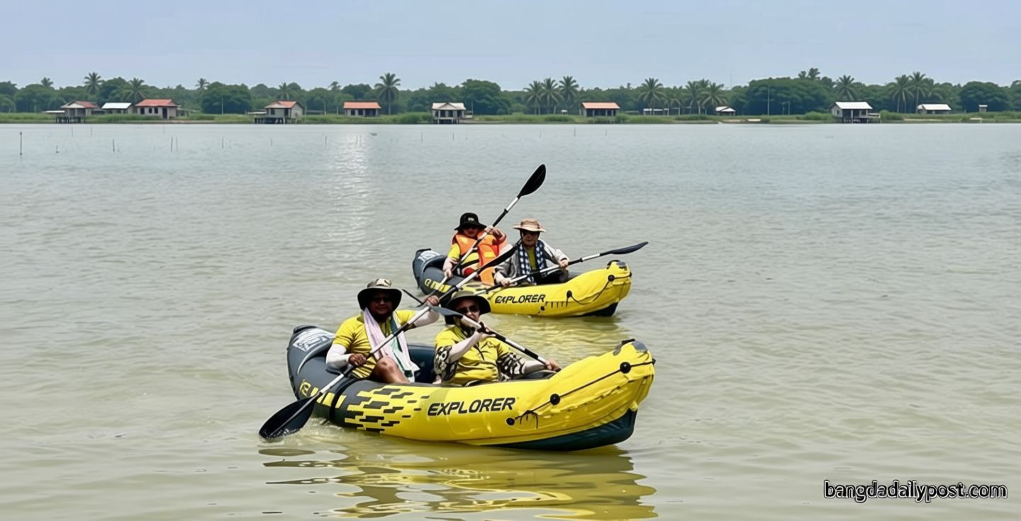 হাওর-নদী রক্ষার বার্তা নিয়ে বাংলাদেশ-চীনের বন্ধুত্বের কায়াকিং