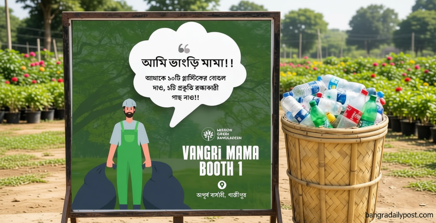 ভাংড়ি মামা: যেখানে প্লাস্টিক বর্জ্যের বদলে মিলছে চারাগাছ