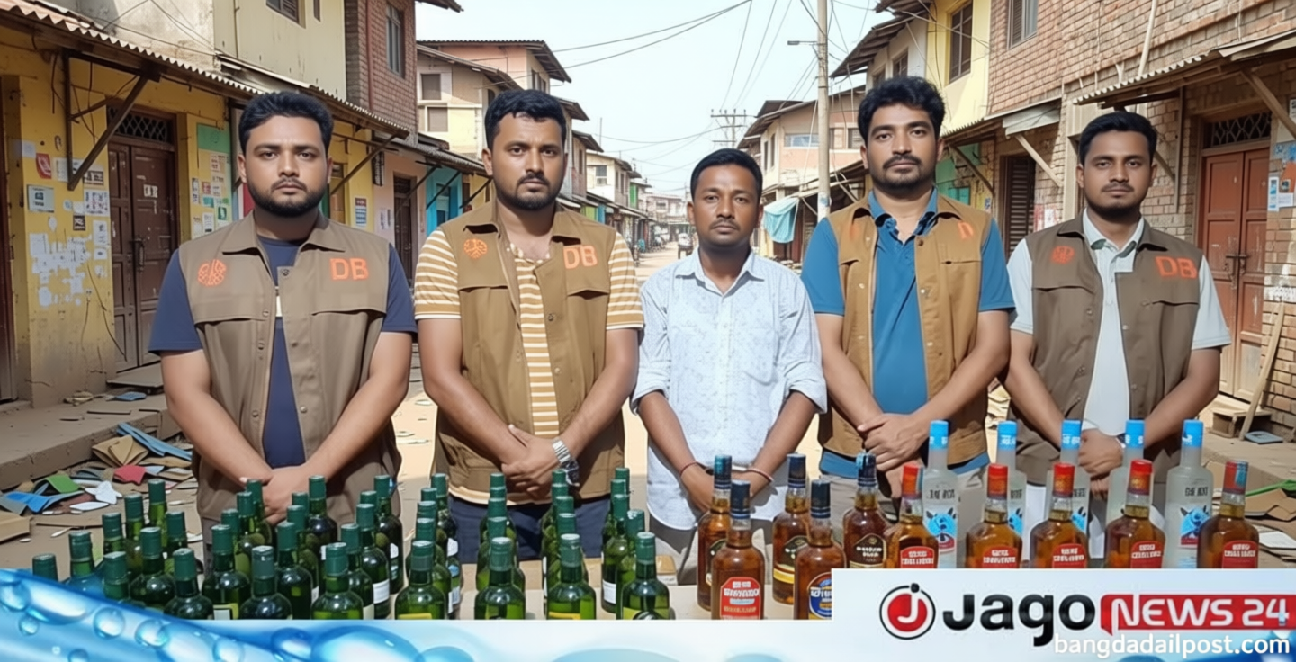 বিদেশি মদসহ বাড়ির মালিক আটক