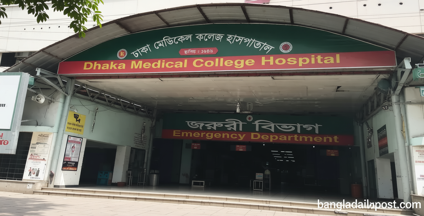 ঢামেকের জরুরি বিভাগের পাশে পড়ে ছিল অজ্ঞাতপরিচয় ব্যক্তির মরদেহ