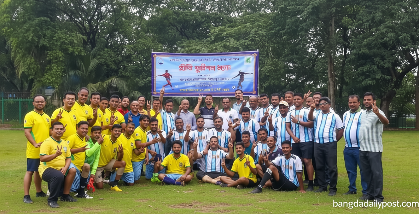 চট্টগ্রাম প্রেস ক্লাব-কোস্টগার্ডের ফুটবল ম্যাচে জয়ী ‘আর্জেন্টিনা’