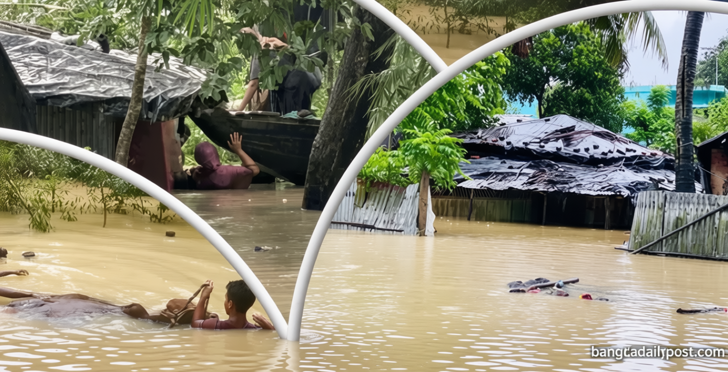 কক্সবাজারে বন্যা / মহাসড়কে কোমরসমান পানি, দুর্ভোগে ৫-৬ লাখ মানুষ