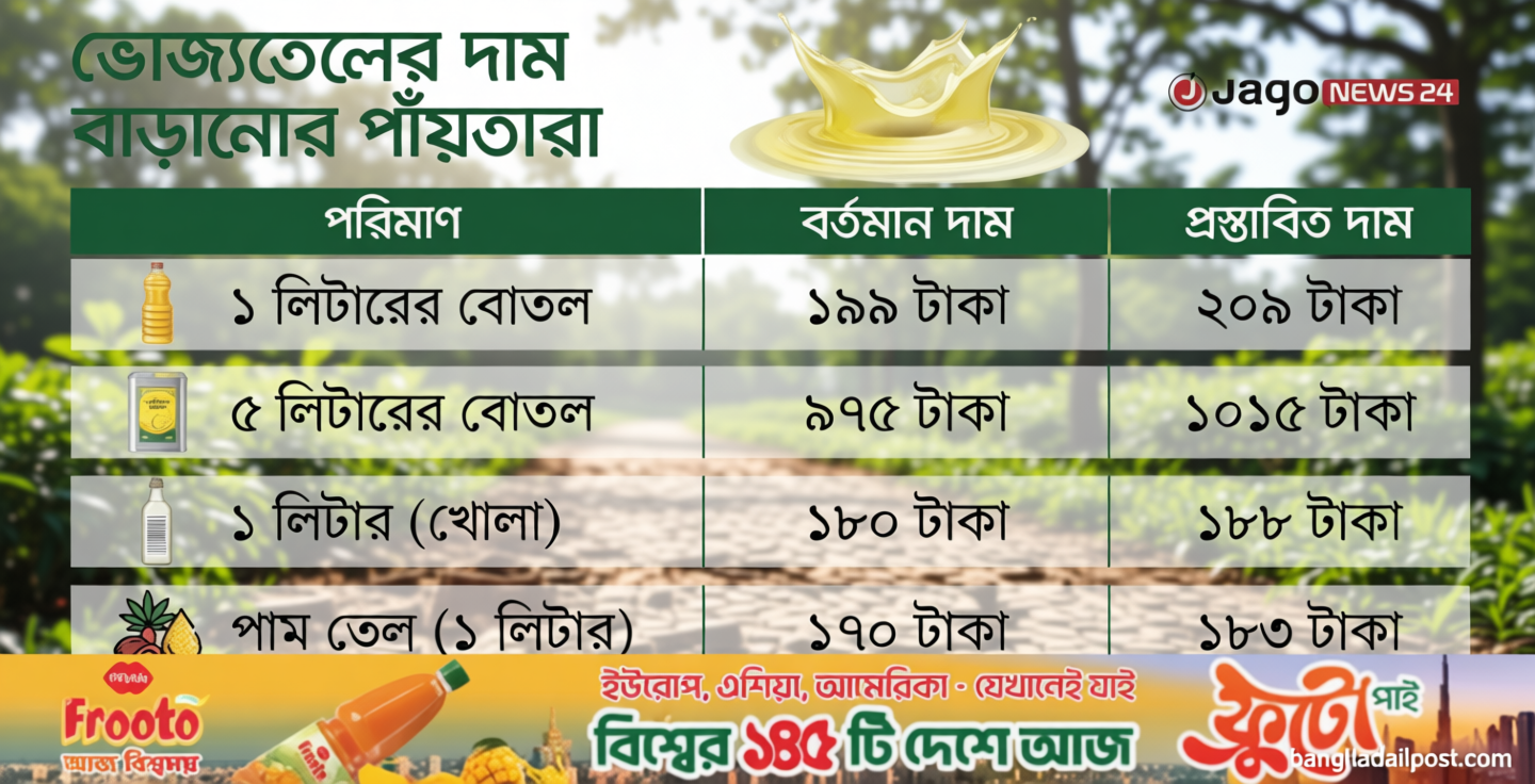 লোকসানের অজুহাতে ভোজ্যতেলের দাম বাড়ানোর তোড়জোড়