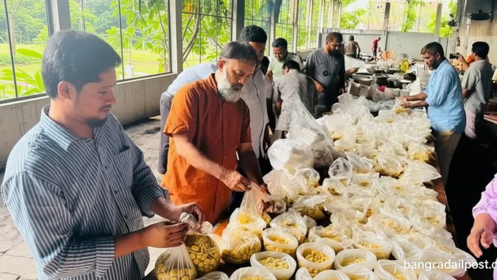 চট্টগ্রামে বন্যার্তদের মধ্যে খাবার বিতরণ করছে জামায়াতে ইসলামী