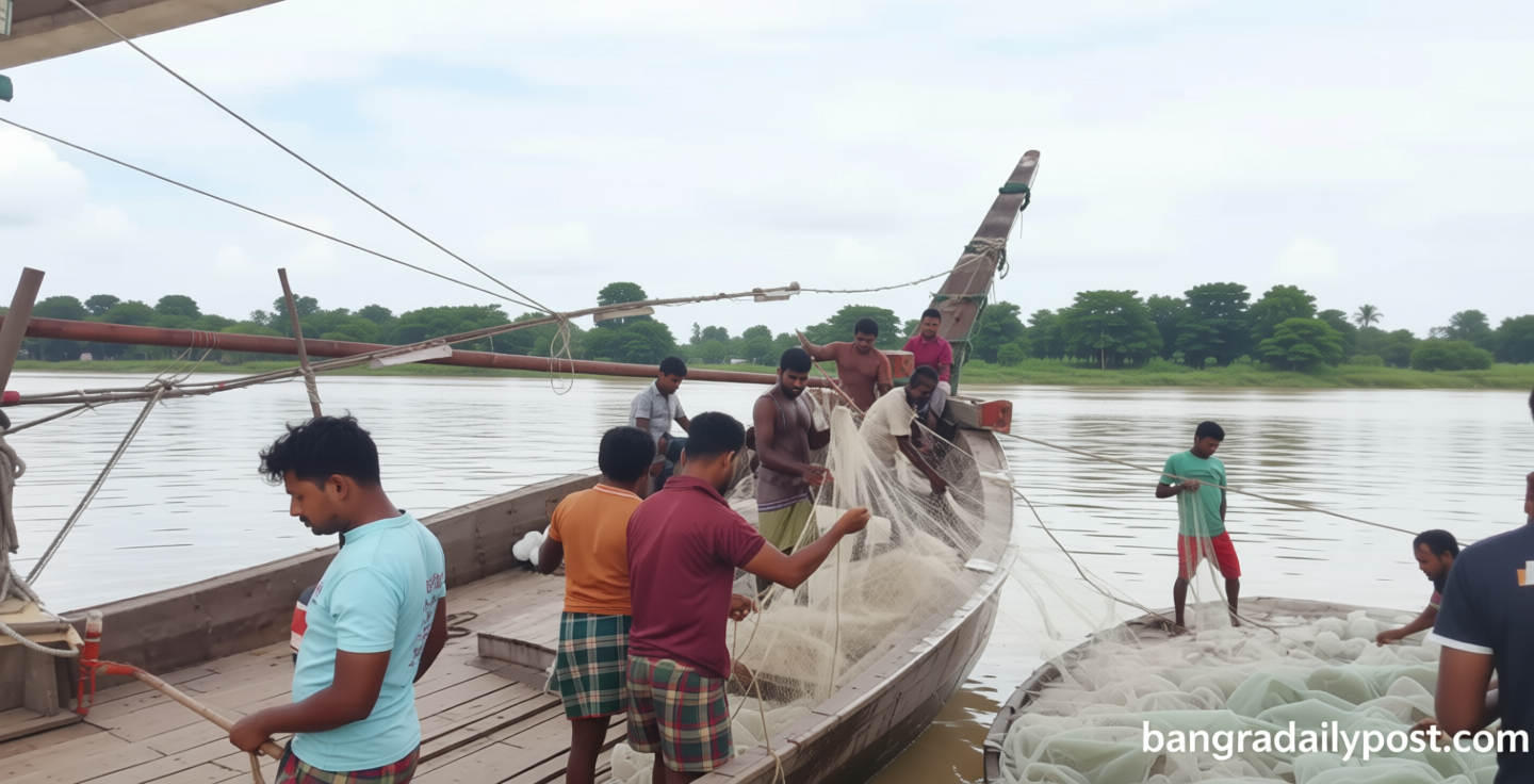 বলেশ্বর নদীতে ট্রলার থেকে পড়ে জেলে নিখোঁজ