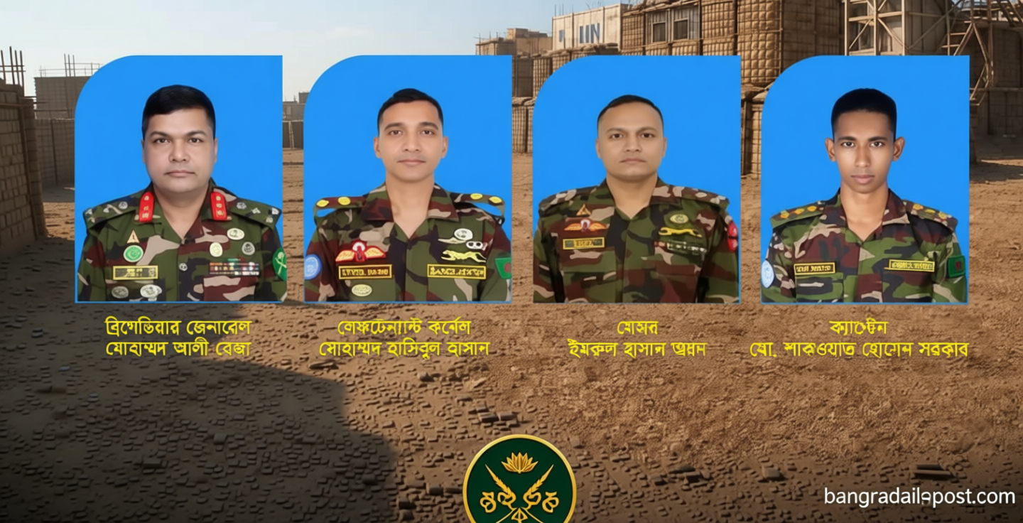 মধ্য আফ্রিকান প্রজাতন্ত্রে বাংলাদেশি শান্তিরক্ষীদের জাতীয় সম্মাননা