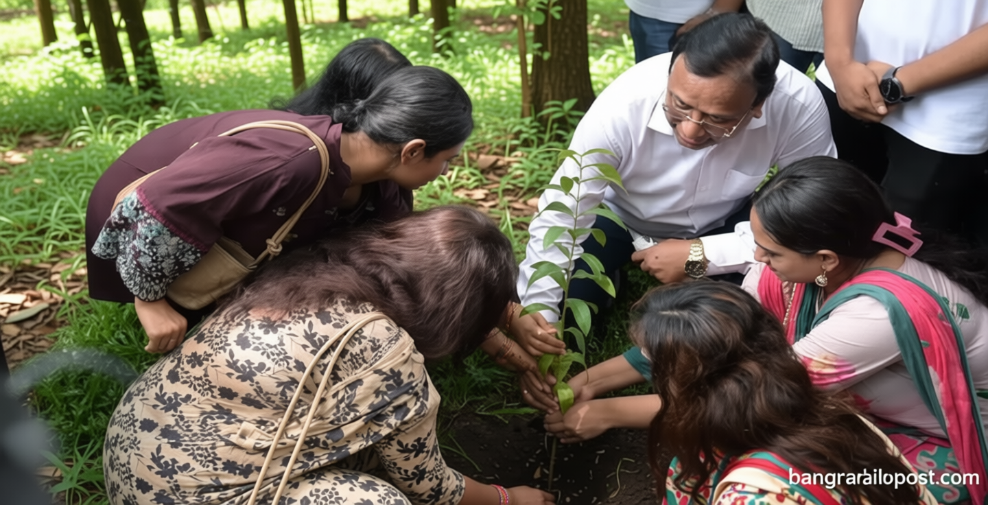 ঢাকা বিশ্ববিদ্যালয়ে ৫০০ গাছের চারা রোপণ করলো দক্ষিণ সিটি