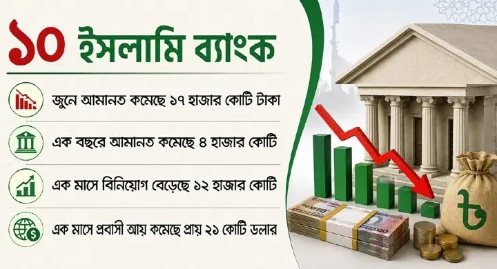 ইসলামি ব্যাংকগুলোর আমানতে বড় পতন