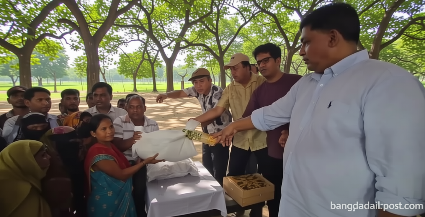 খাগড়াছড়িতে বন্যায় ক্ষতিগ্রস্ত ৩০০ পরিবারের মধ্যে ত্রাণ বিতরণ