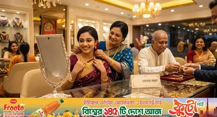 সোনার দাম ভরিতে কমলো ২১৫৮ টাকা